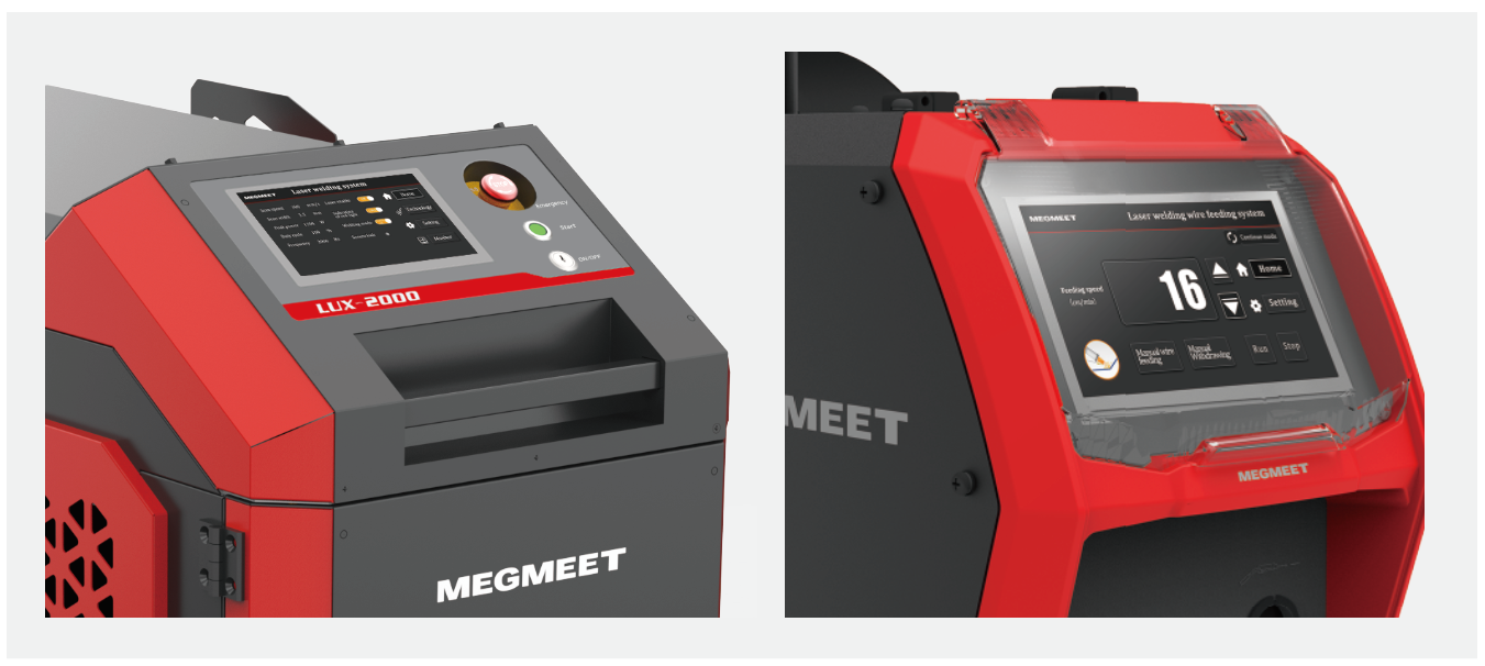 Megmeet LUX series 4-in-1 laser welding machine 7-inch Large LCD Panel